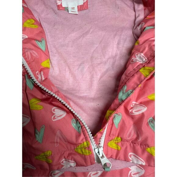 Cat & Jack WATERPROOF RAIN COAT LINED HOODED RAIN JACKET GIRLS SIZE 18M - Picture 9 of 10